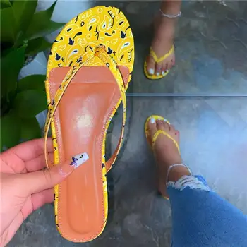 

Wild Women Flip Flops 2020 Summer Floral Print Slippers Sexy Casual Home Slides Fashion Outdoor Flat Shoes Beach Slippers Woman