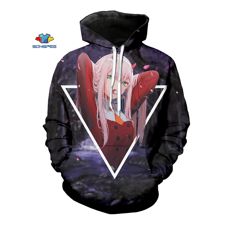 SONSPEE Новые повседневные модные футболки с коротким рукавом, 3D печать Аниме DARLING in the FRANXX Zero two мужские и женские футболки - Цвет: 5