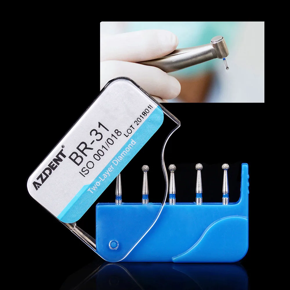 5 Teile/schachtel Dental Diamant Bohrer Zwei Schicht Diamant für High Speed Handstück FG Bur BR-31 BR-40 SF-41 FO-32 Zahnmedizin Werkzeug zahnärzte – Detail 4