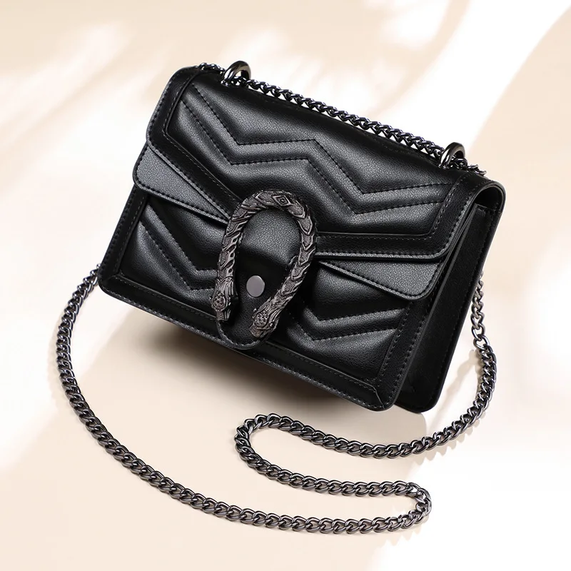 

Guangzhou Genuine Leather 2020 Chain Joker Ins Oblique Satchel Dionysia Single Shoulder Bag Female Chao