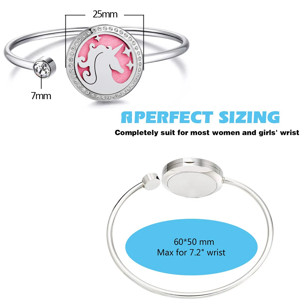 25mm Diffuser Locket Bangle Bracelet-6