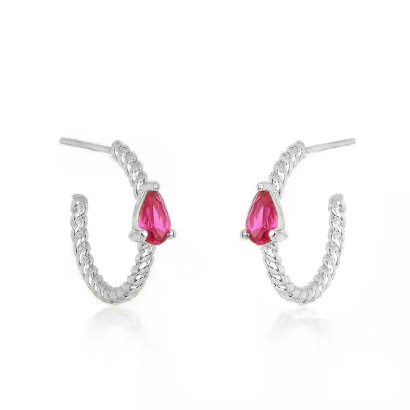 CRMYA Unique gold-plated CZ Stud Earrings For Women Cubic Zirconia Pendientes Boho Luxury Fashion Jewelry