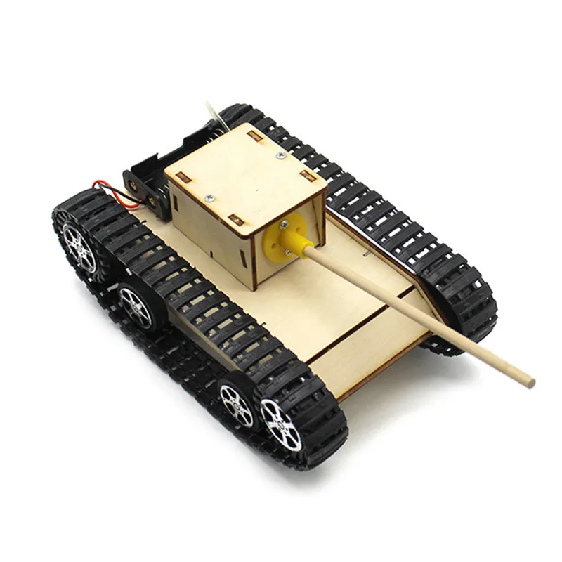 Умный DIY робот танк паровой развивающий Набор Робот игрушка для детей мальчиков и девочек наружная модель игрушки подарок дерево+ пластик