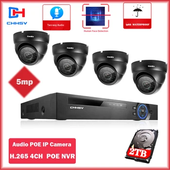 

H.265 5MP Face Detection Recognition POE NVR CCTV Security System HD waterproof 5MP 1/3" Sony IMX335 IP Camera Surveillance Kit