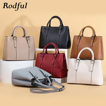 

Real cow genuine leather bag ladies handbags women's tote shoulder hand bags for women Wine Red Black Light blue Creamy white