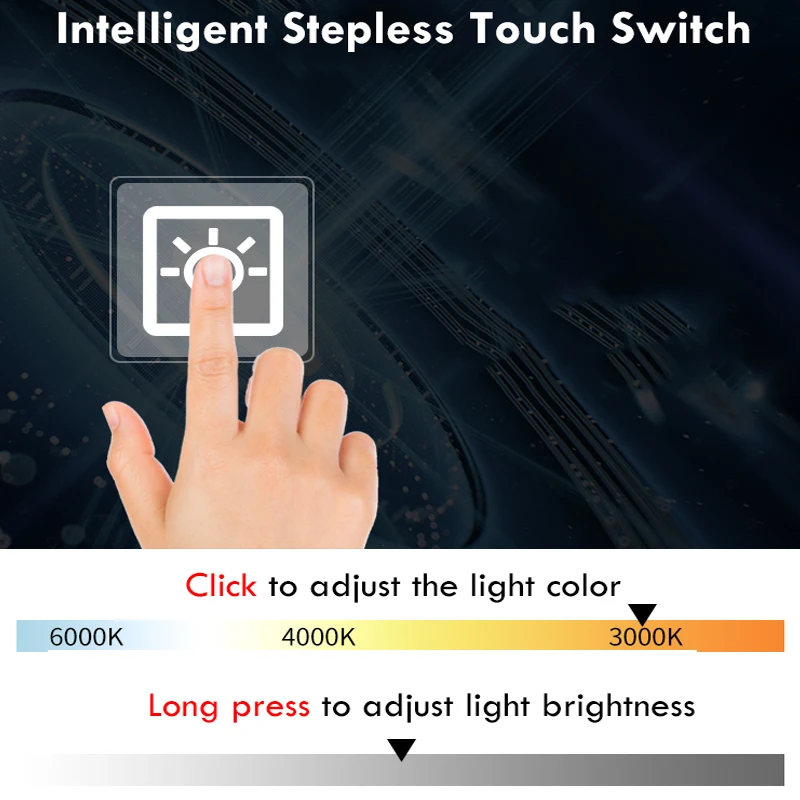 Creative Bathroom Mirror Smart Mirror Makeup LED 3 Color Adjustable Light With Bluetooth Speaker For Home Decorative