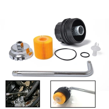 

Universal Oil Filter Relocation Adapter Kit Fitting Oil Filter With Filter Cover & Cap Type Oil Grid Wrench For Toyota Corolla