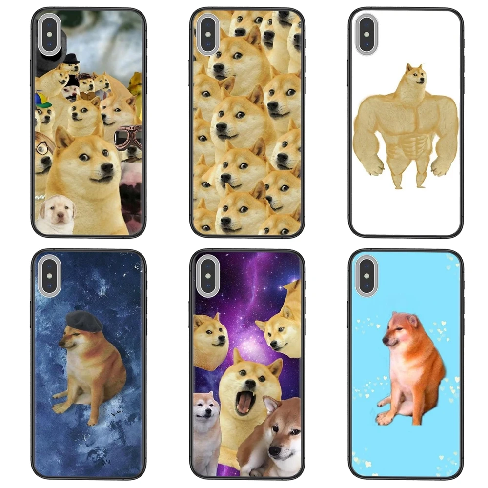 Doge Meme Kabosu Soft Mobile Phone Skin Colors For iPhone 11 12 Pro Mini 5 5S SE 5C 6 6S 7 8 X 10 XR XS Plus Max | Мобильные