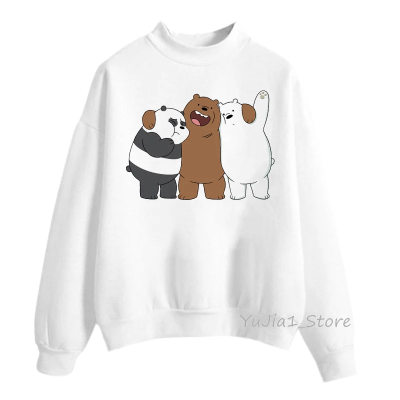 Зимняя одежда для женщин Kawaii, толстовка с медведем, забавный рисунок панды, худи, женские толстовки, милый спортивный костюм