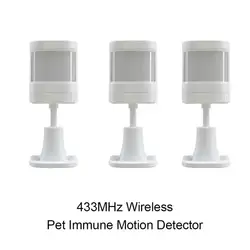 Détecteur infrarouge sans fil Anti pet 433MHz, capteur de mouvement PIR, alarme d'hôte de sécurité pour maison intelligente 