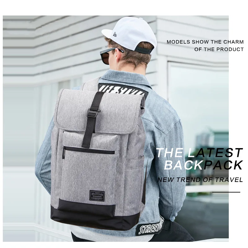 

Tu guan Waterproof Insulated Refrigeration Backpack Canvas Backpack Men Large Capacity Computer Bag Backpack Japanese Korean Fas