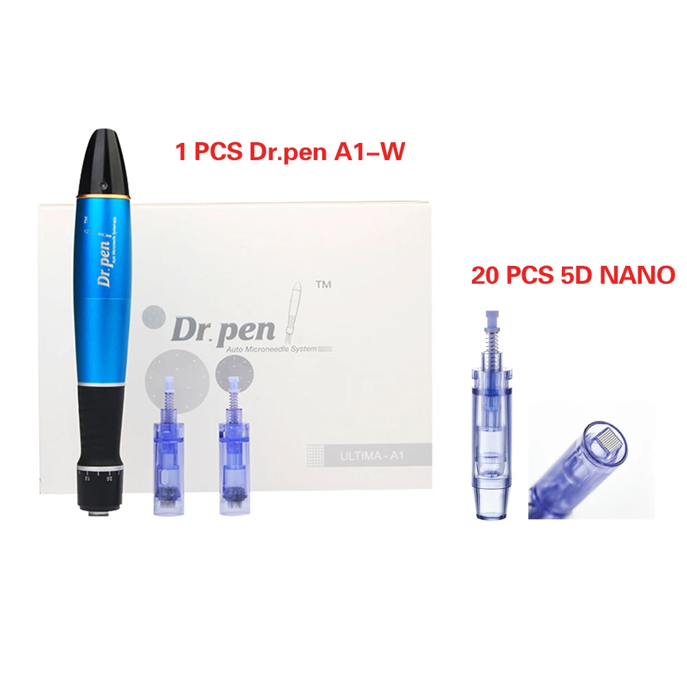 Dr.Pen and5D NANO Wireless Dr.pen A1 Professional Derma Pen With 20 pcs Microneedle Cartridge MTS Mesotherapy derma pen Microneedling Pen For Sale - Color: Dr.Pen and5D NANO