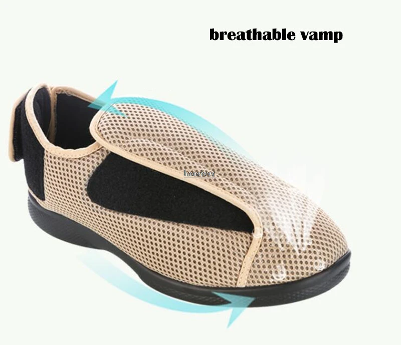 Высококачественная удобная дышащая обувь для диабетиков на широкой стопе; Мужская обувь среднего возраста с большим пальцем внутри; послеоперационная обувь для кормления