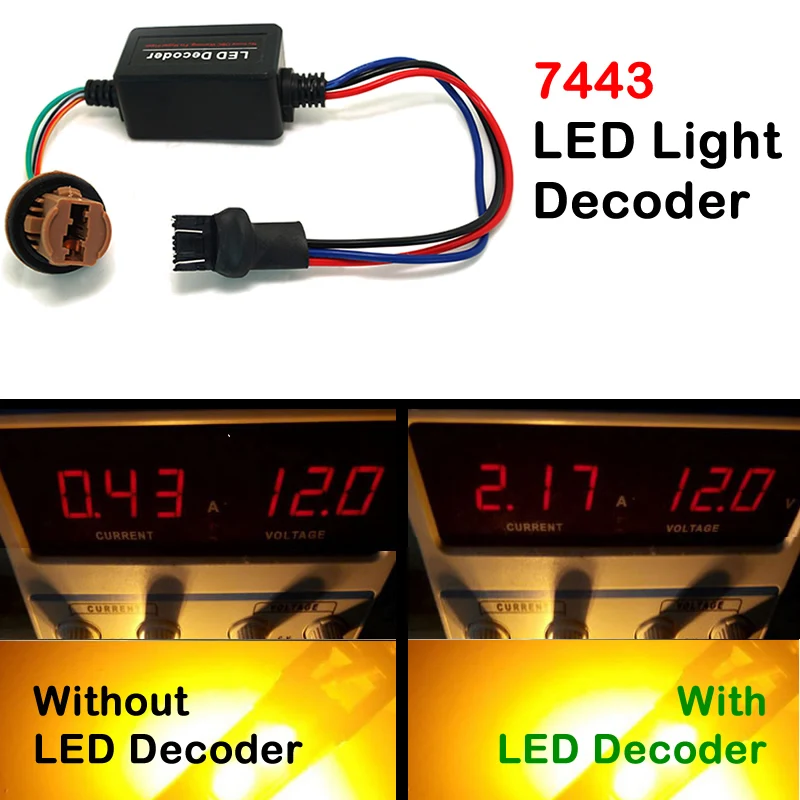 FEELDO 6 шт. DC12V 7443 T20 Canbus Error Free резистор светодиодный декодер Предупреждение ошибка компенсатор для Светодиодный Поворотная сигнальная лампа# FD-2271