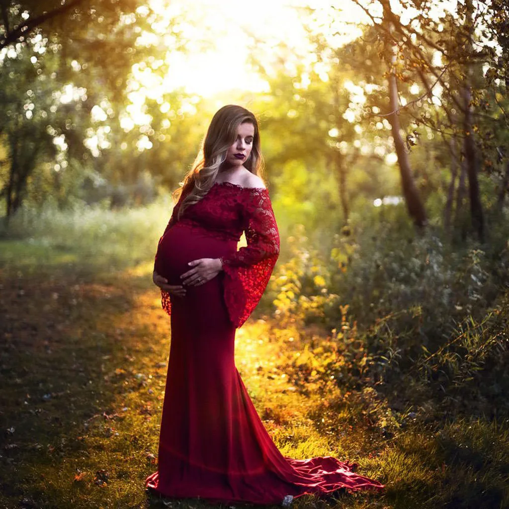 Vetement femme женское платье для беременных платье для фотосъемки с открытыми плечами без рукавов для беременных однотонные платья