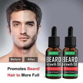 

30ml Beard Growth Oil Conditioner Natural Travel Nourishing Gentle Thicker Care Hair Loss Small Longer Essential Multi Use