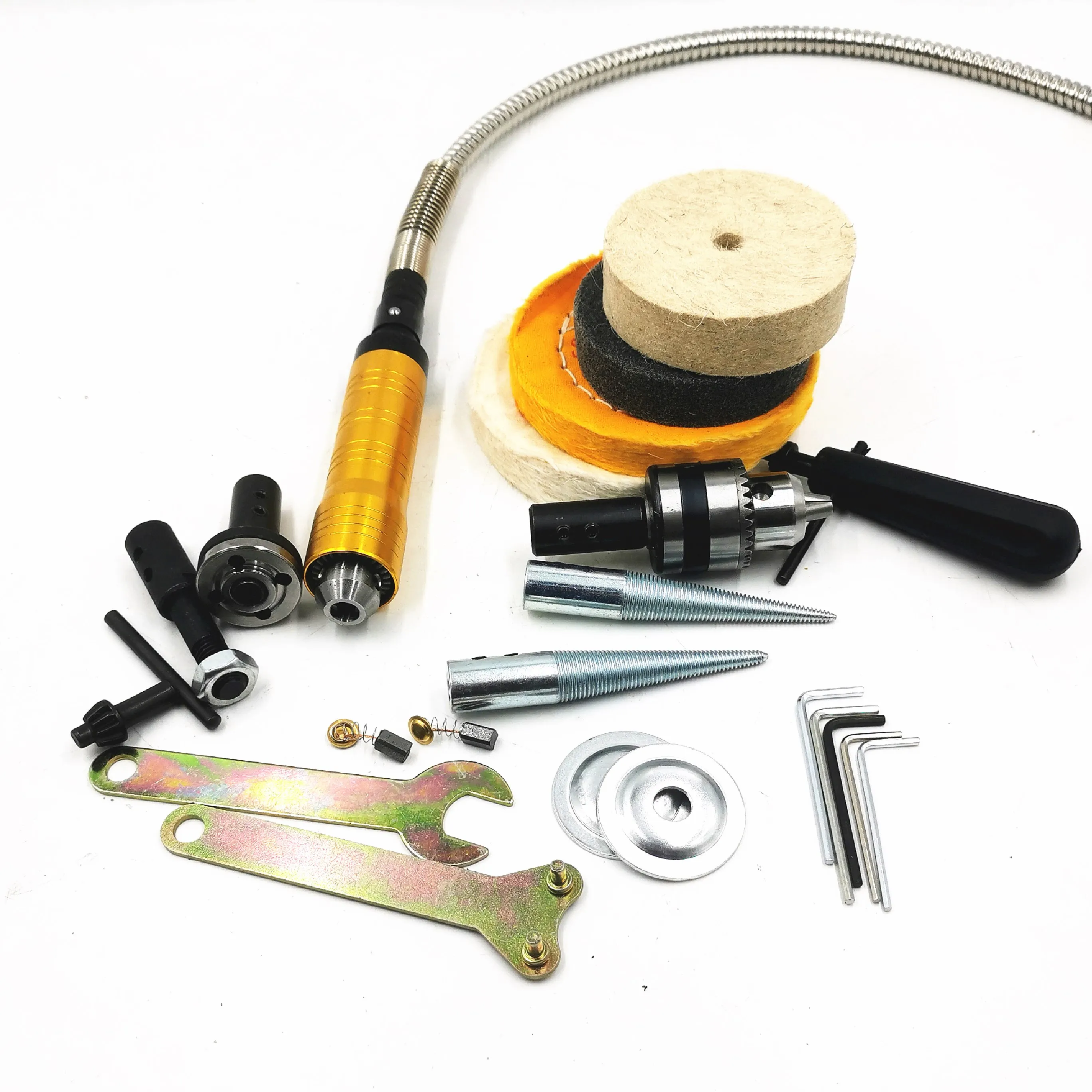 110V/220V 350W Polishing Machine DIY Woodworking Jade Jewelry Bench Lathe Motor Grinding Machine Flexible Shaft Tube 0.4-6.5mm 3