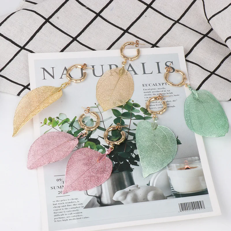 

New Geometric Leaf Earrings Fashion Belt Earrings Hot Selling Ear Jewelry