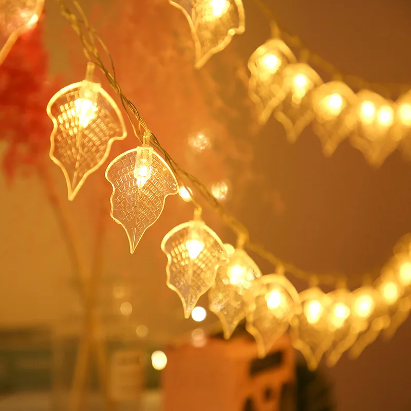 

Leaf Led Lanterns Flashing Lights Garden Branches Decora String Willow Tree Waterproof Christmas Living Room AA 1 - 19 Head DC