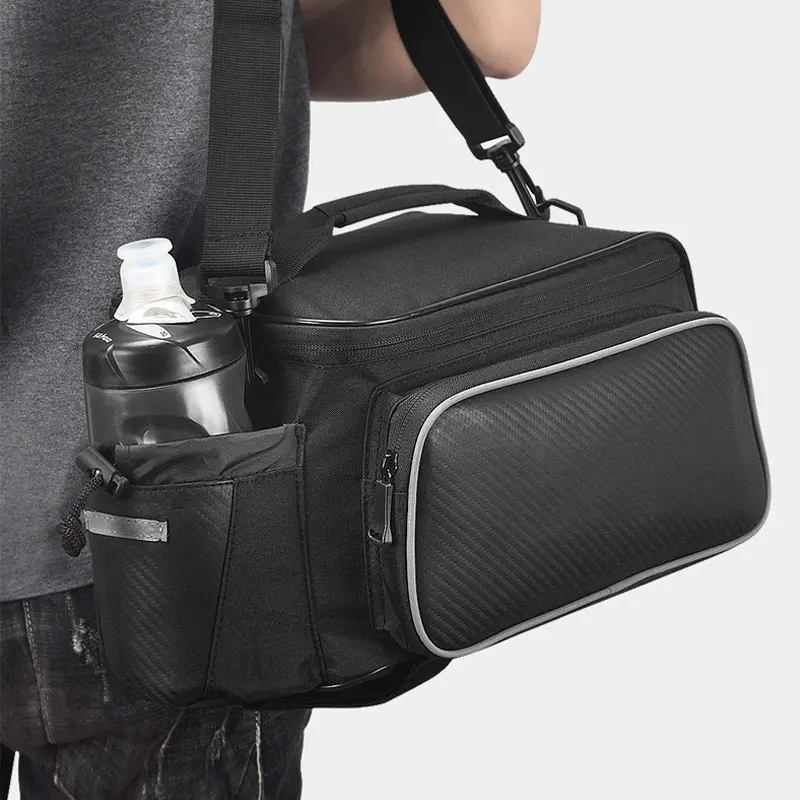 Сумка на багажник велосипеда устойчивая к разрыву черная 10 л|seat bag|roswheel bicyclebicycle
