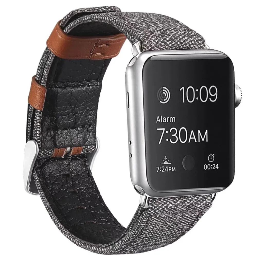 Серия 5 4 3 2 1 тканевый кожаный ремешок для apple watch band 42 мм 44 мм iwatch 5 браслет для iwatch band 38 мм 40 мм браслет