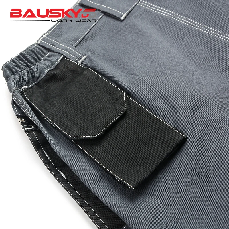 Bauskydd B109 Спецодежда хлопковые брюки рабочие защитная Рабочая одежда мужские брюки черные осенние брюки с наколенниками