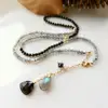 Lii Ji Genuine Natural Labradorite Black Spinel Drop Charm Sparkling Beads US 9K GF Chain Delicated Handmade Necklace 45+6cm ► Photo 2/6