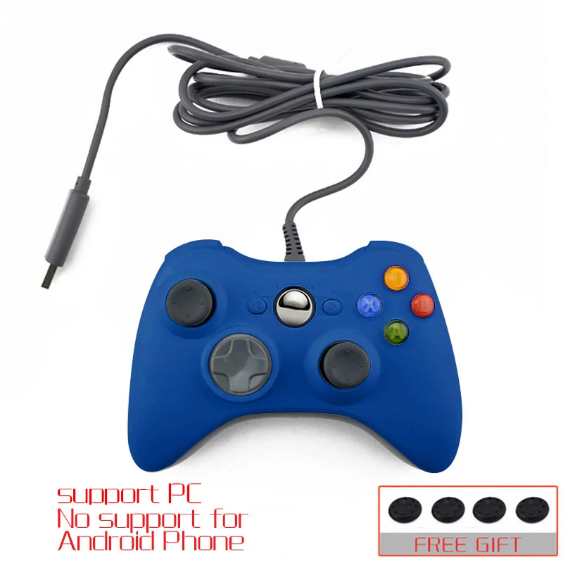 b-blue Данных лягушка USB проводной геймпад для Xbox 360/тонкий контроллер для Windows 7/8/10 microsoft ПК контроллер Поддержка для паровой игра - Цвет: b-blue