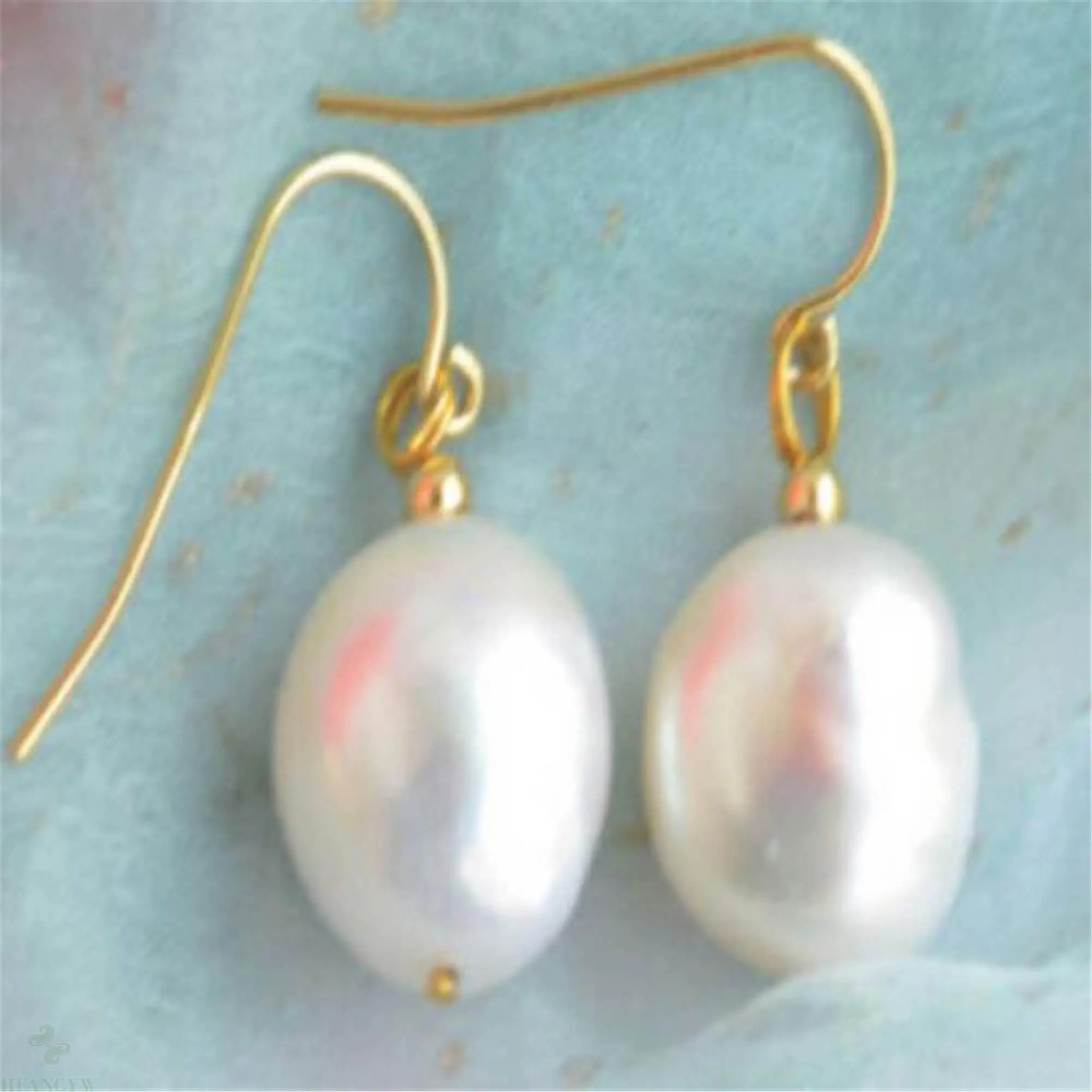 

11-12mm Baroque White Pearl Earrings Ear StudHoliday gifts Classic Party AAA Natural Earbob Gift Women Accessories Cultured