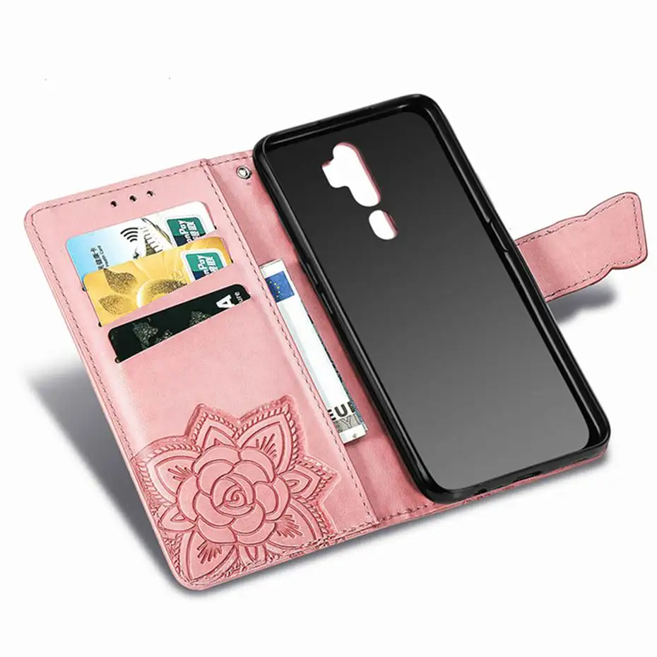 Чехол-книжка с 3D бабочкой для OPPO A5 K3 из искусственной кожи, чехол-бумажник, чехол для телефона OPPO A5 OPPOA5 K3, чехол