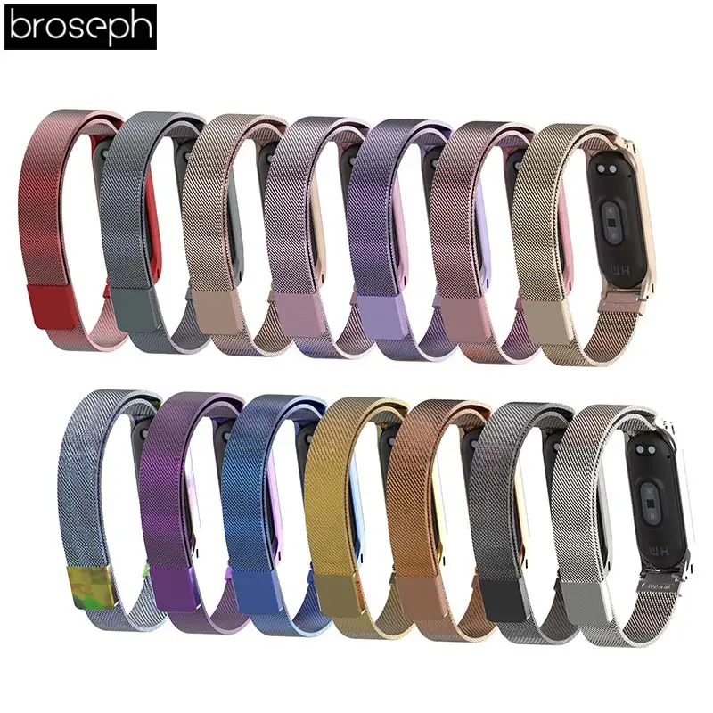 Mi lanese ремешок для часов Xiaomi mi Band 3 4 спортивные ремешки из нержавеющей стали для mi band 3 4 Смарт часы браслет аксессуары