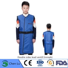 Прямая рентгеновский гамма-луч защитный 0,5 mmpb двухсторонний свинцовый жилет медицинская ионизирующая радиационная защита без рукавов пальто