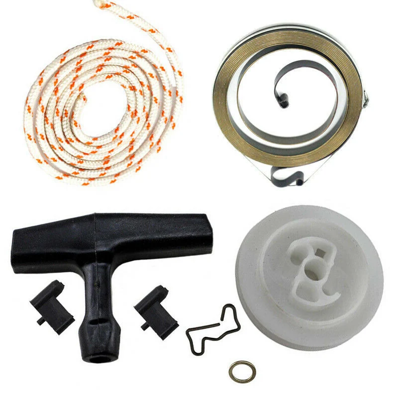 1 Set Recoil Rewind Starter Handle Rope Pulley Springs Stihl 034 036 044 046 MS340 MS360 MS440 MS460 Chainsaw