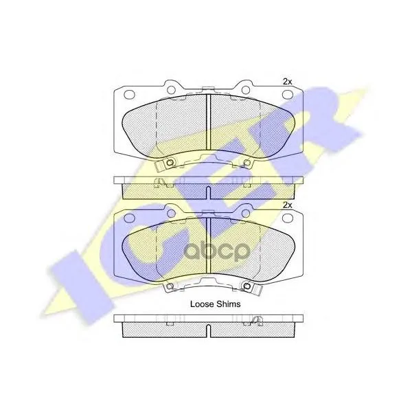 182006_колодки Дисковые Передние! Toyota Hilux 2.5d/2.5-3.0d-4d 07 Icer 182006 Icer арт. 182006