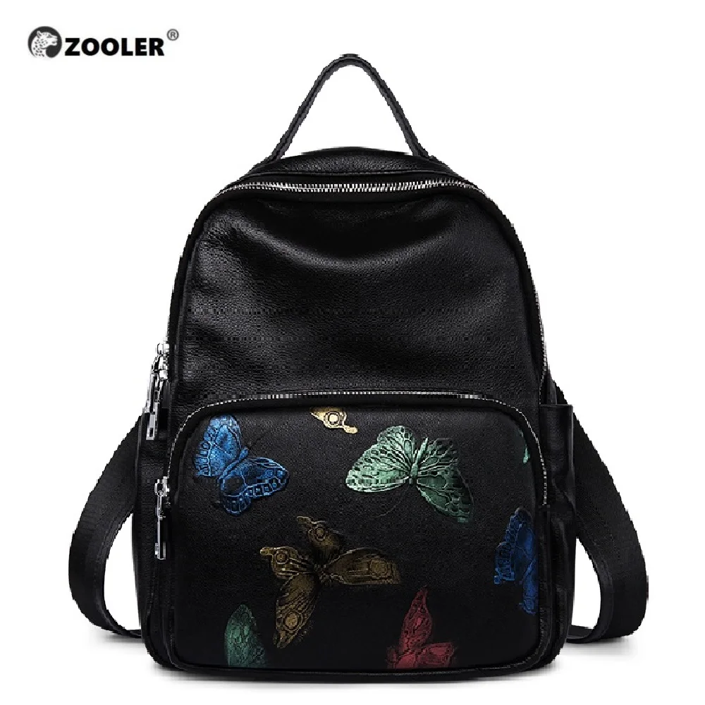 ZOOLER брендовый рюкзак из натуральной кожи женские школьные рюкзаки женский