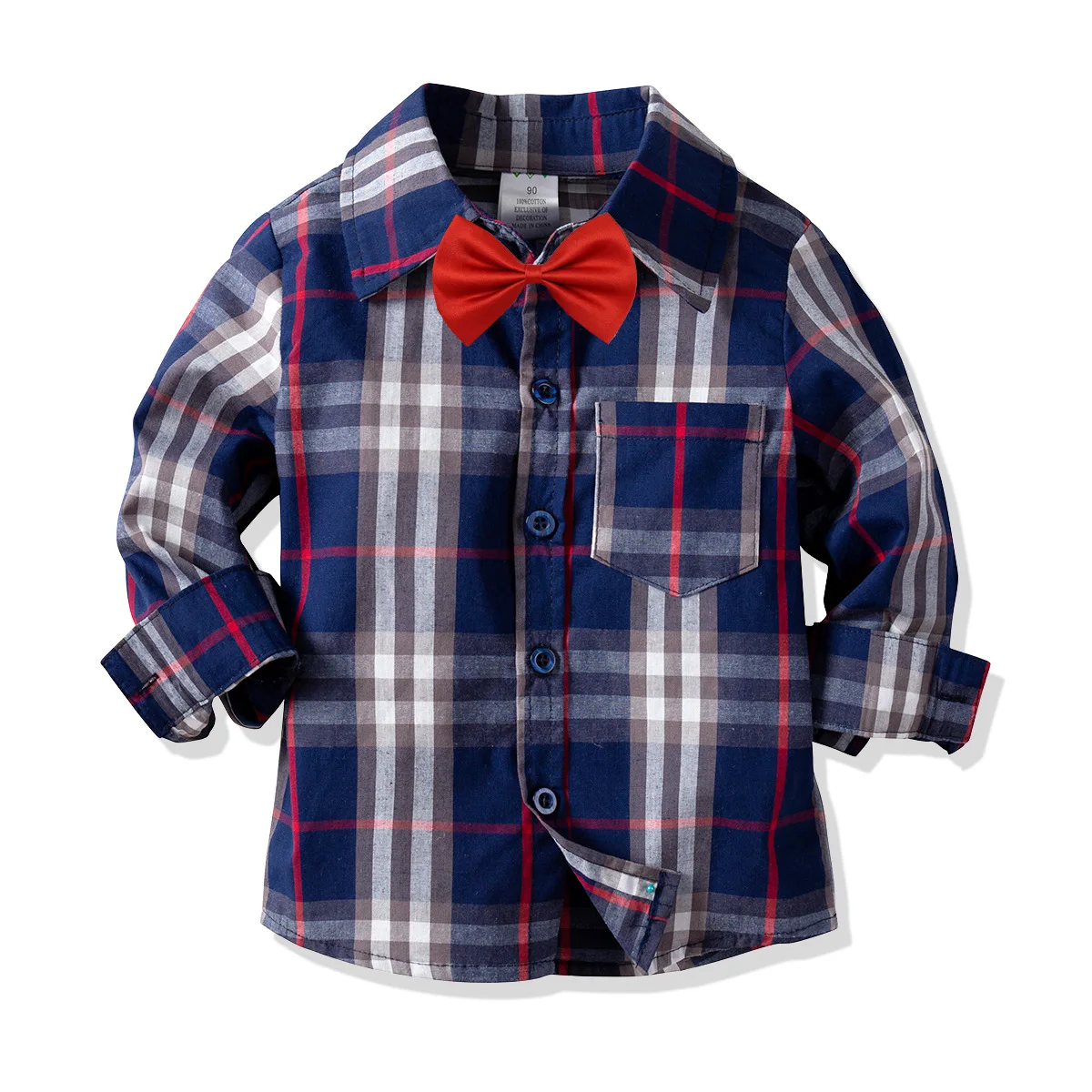 Весенне-осенняя клетчатая рубашка из чистого хлопка для мальчиков, детский базовый кардиган, верхняя одежда для малышей, кардиган, рубашка