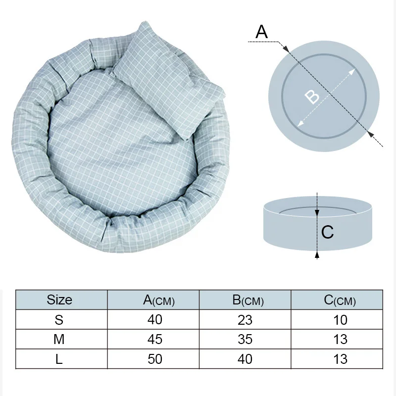 Light blue HOOPET Pet кошка диван Собака Кровати дышащее дно Мягкая теплая кошка кровать дом для маленьких средних подушки для собак товары для собак - Цвет: Light blue