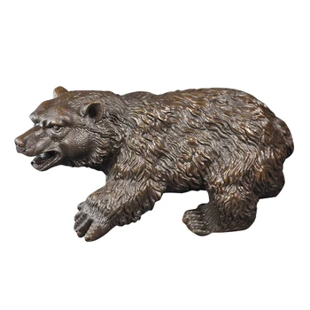 

Outdoor garden life size wildlife bronze brass grizzly bear statue for sale