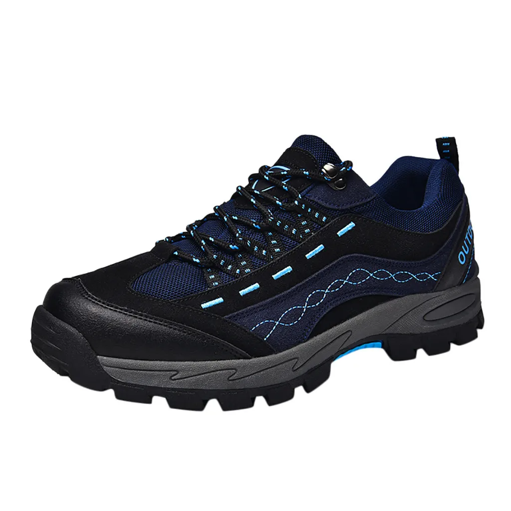 

Men's Autumn Winter Breathable Shock Absorption High-Top platform boots Outdoor Hiking Resistant Waterproof platform shoe