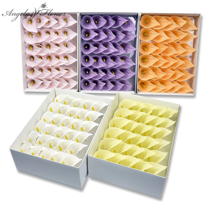 HI-Q 30 шт. Calla Lily Soap цветок голова утолщенный лепесток вечный День Святого Валентина