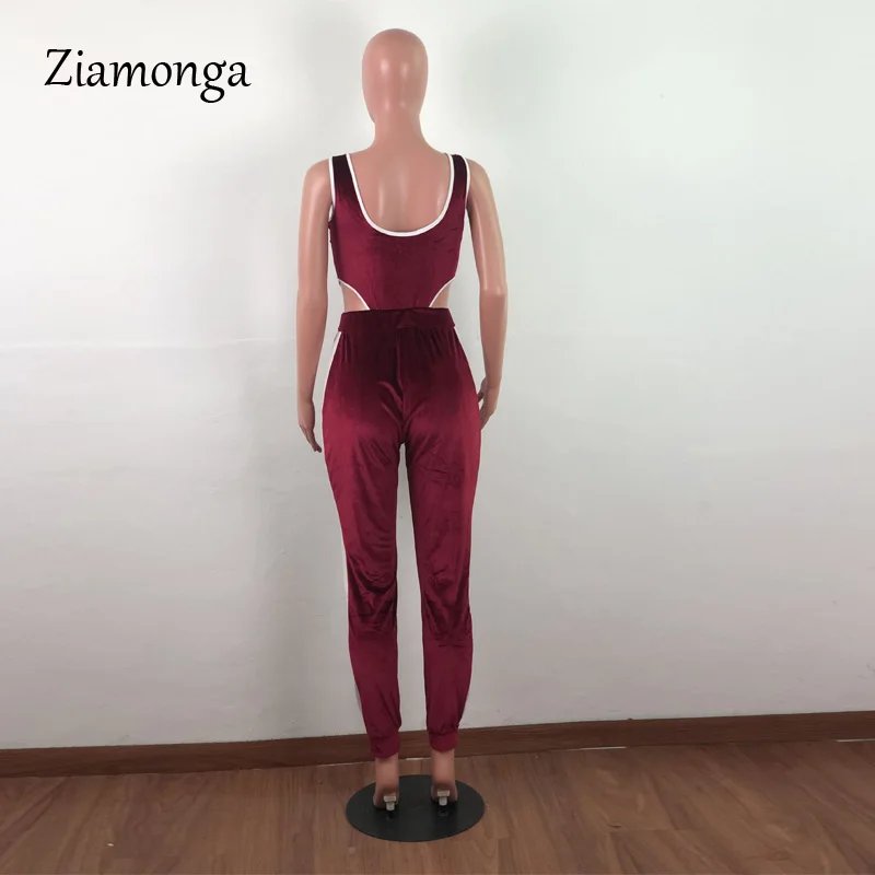 Ziamonga, синий велюровый комбинезон, 2 предмета, наряды для женщин, Модный комбинезон, вельветовый комбинезон, осень, Прямая поставка