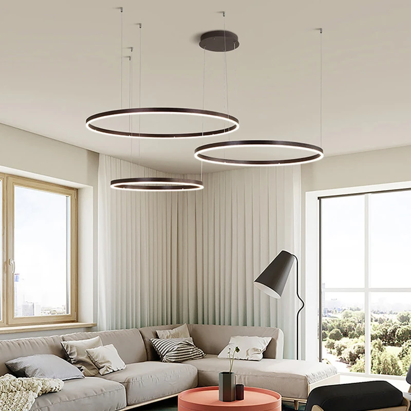 Круглый современный светодиодный светильник для гостиной в стиле арт деко