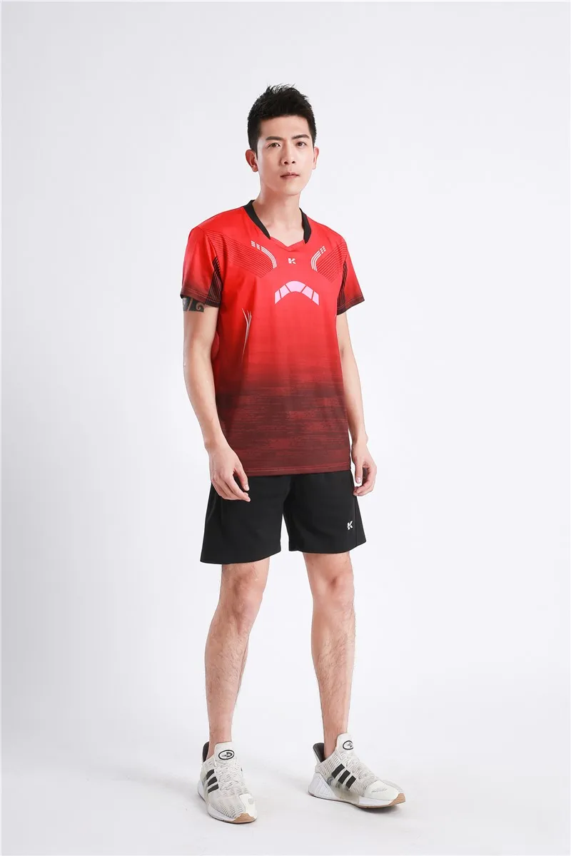 HOWE AO Sport T Shirt Men Tops Tees Quick Dry Shirts Printing Fitness Men's Running Short sleeve Sports Soccer badminton Shirt