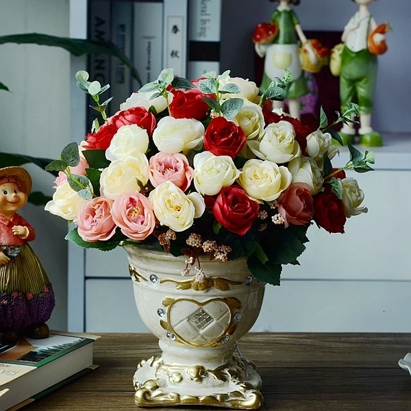 Florero керамическая вазо керамика a Cam Vazo золотые украшения для дома современные аксессуары для украшения дома Современная ваза для цветов