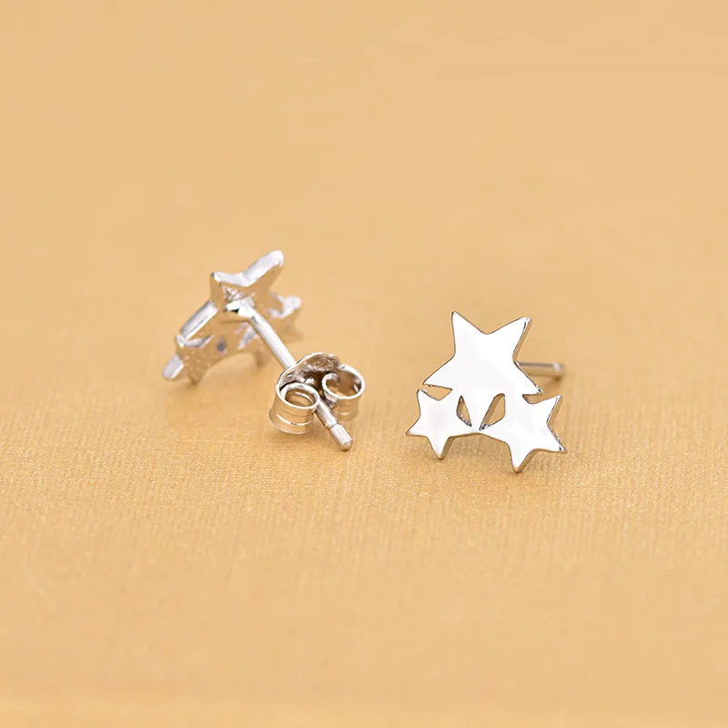 Boutique-Fashion-Jewelry-925-Sterling-Silver-Triple-Star-Stud-Earrings-Brincos-For-Girl-s-Friend-Gifts (1)