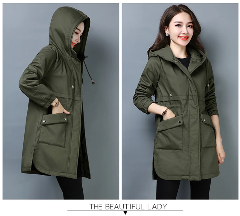 Hot Brand Plus velvet Parkas Jackets Women's Winter New Loose Hooded Coats Female Thick Warm Down Cotton Long Outwear LZ065