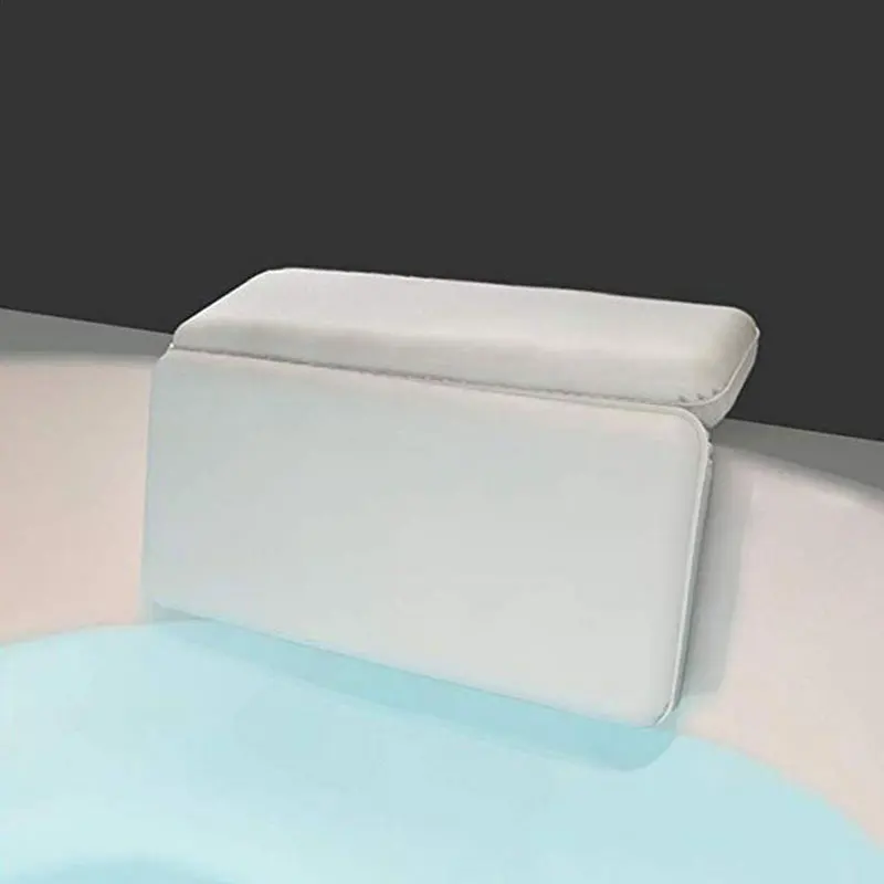Premium Spa Bath Pillow with 7 Suction Cups Non-slip Neck& Back Support Home Tub Bathroom Accessories Thick Soft Luxury Design