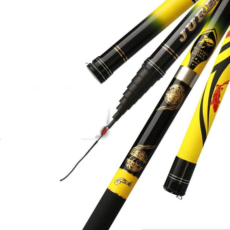 Promo Chance of  Power Hand Rods 8m-16m Carbon Fiber Telescopic Fishing Canne Long Sections Hand Poles Feeder for Ca