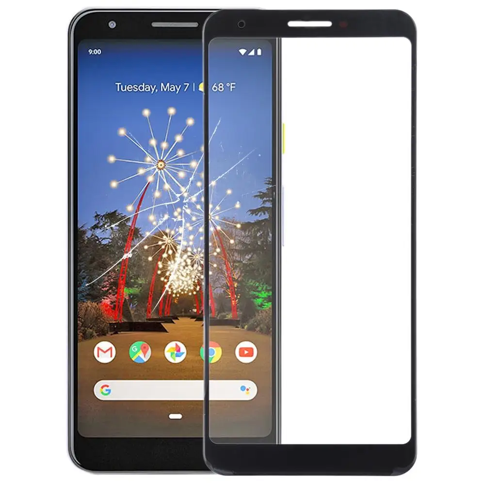 Для Google Pixel 3a сенсорный экран стекло дигитайзер передняя внешняя Сенсорная панель ремонт телефона