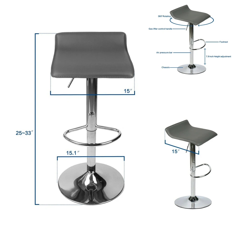 Set 4 Kursi Bar Putar Adjustable Kursi Makan Pub Bistro Backless Meja Kursi Kursi Bar Aliexpress